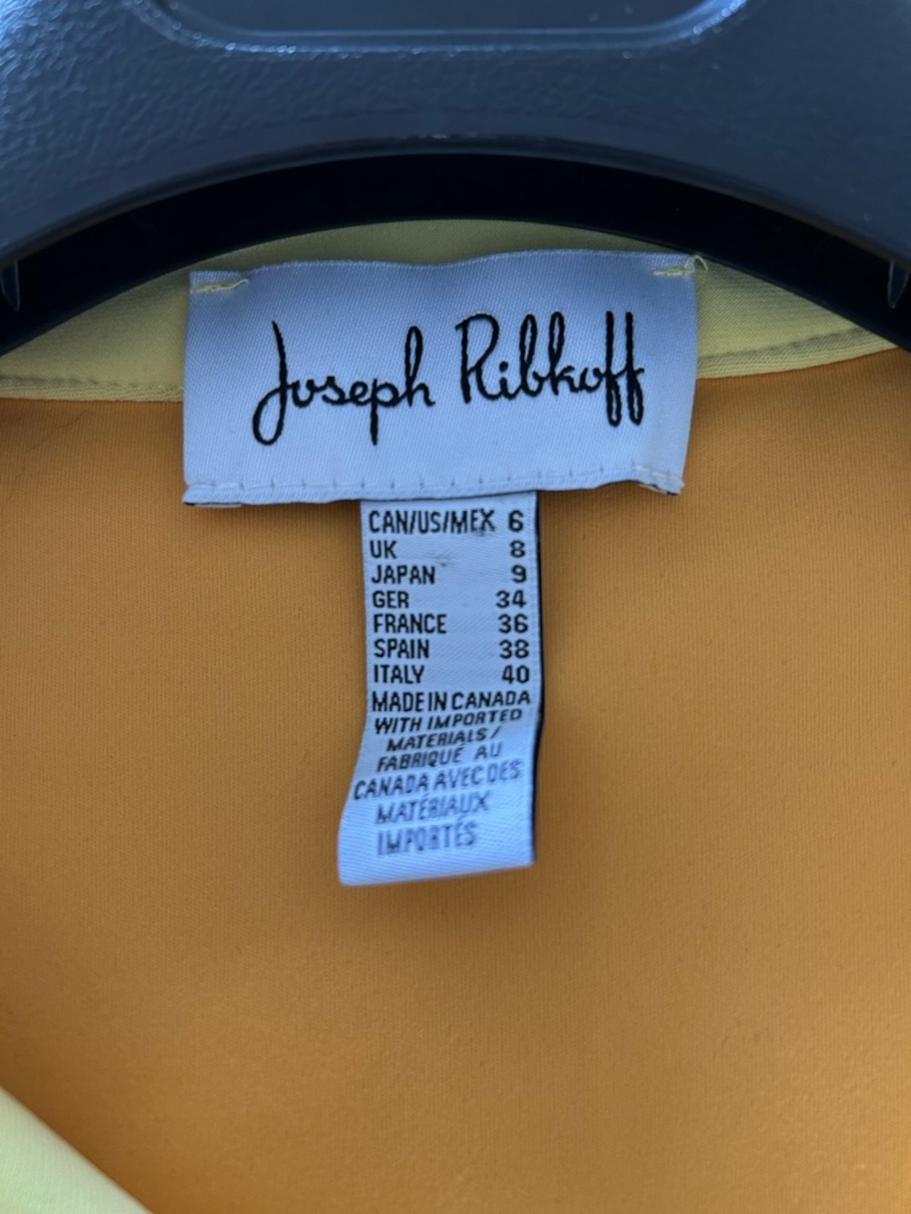 Joseph Ribkoff Yellow Ruffle Sleeve Cape Jacket - Picture 3 of 4